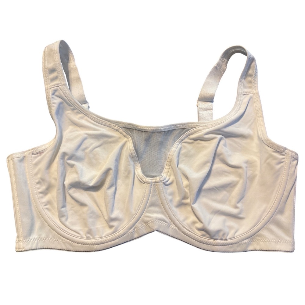 NEW White Full Figure Unlined Underwire Full Coverage Bra 38E 38DD
